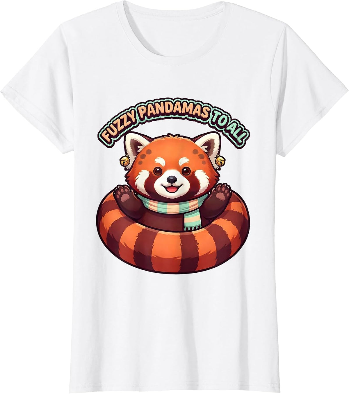 Women's Fuzzy Pandamas To All Cute Kawaii Red Panda Lover Gift T-Shirt - White