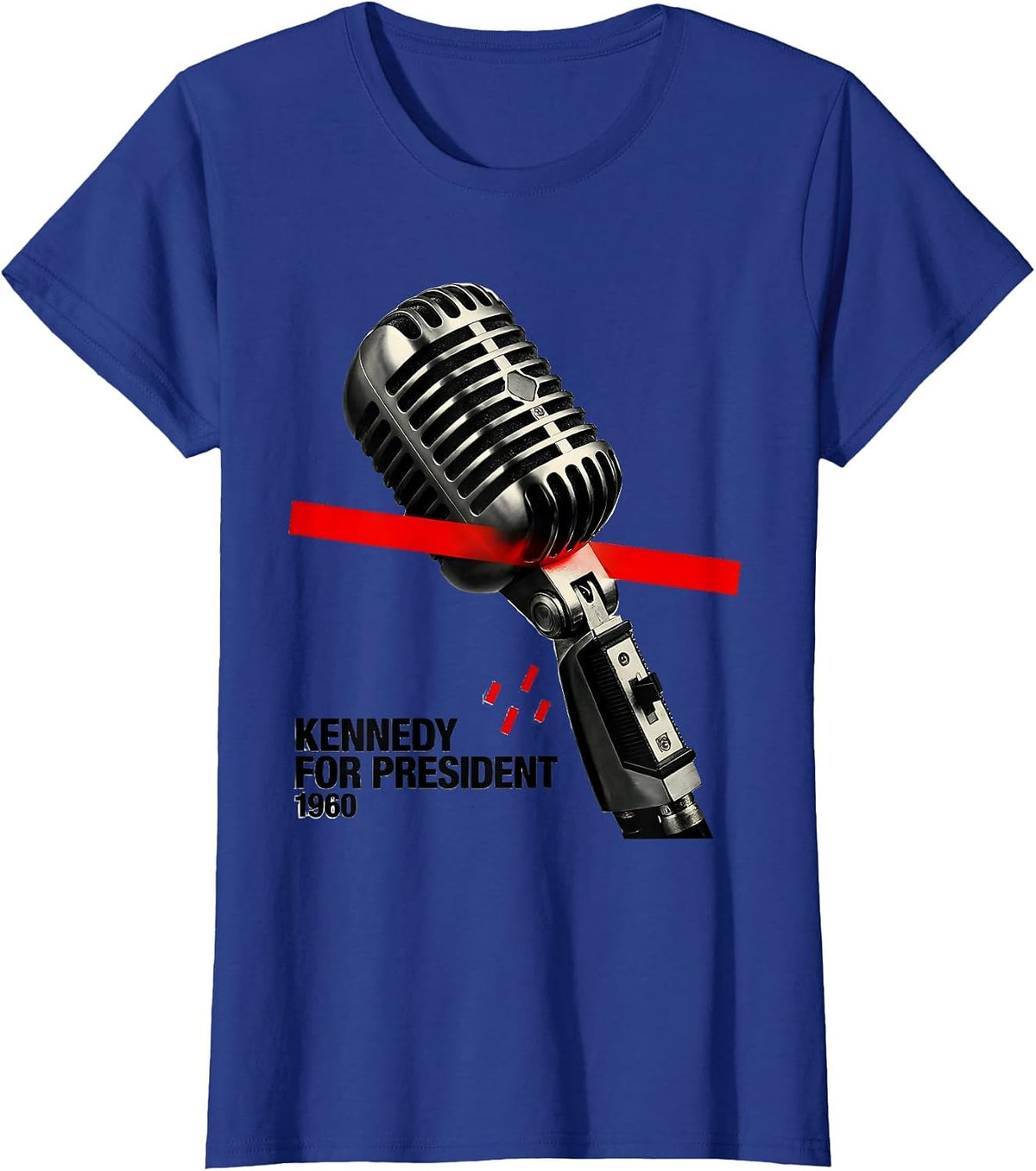 Women's Kennedy For President 1960 Retro Patriotic Political T-Shirt - Royal Blue