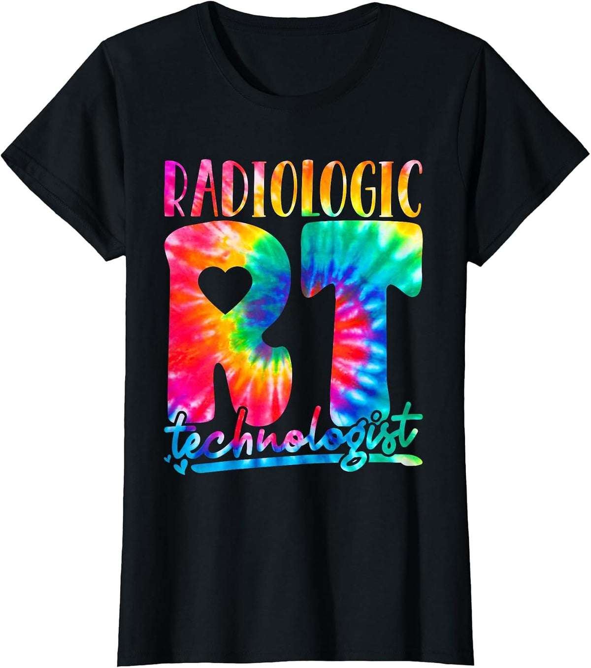 Radiologic Technologist RT Funny Tie Dye Radiology Xray Tech T-Shirt - Black