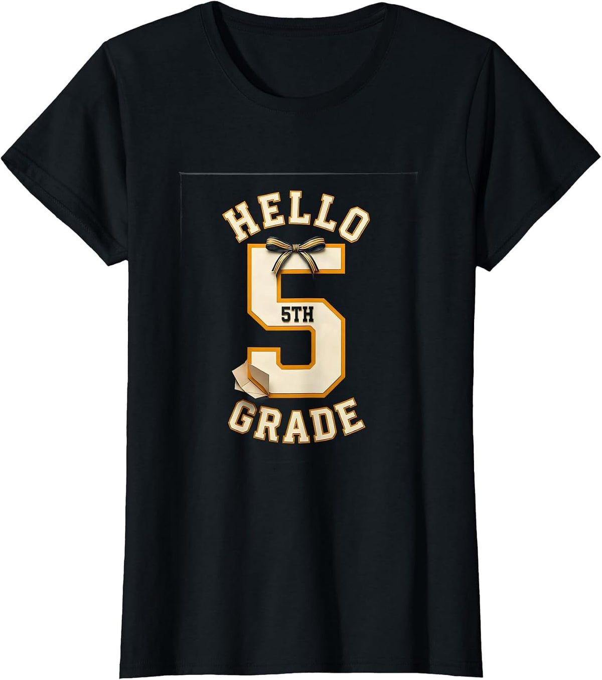 Women's Hello 5th Grade Cute Back To School Teacher Kids First Day T-Shirt - Black