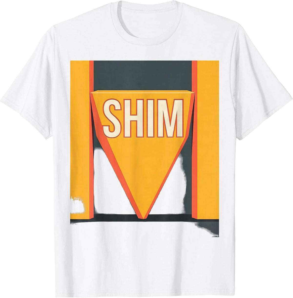 Men's SHIM Funny Construction Worker Contractor Gag Gift T-Shirt - White