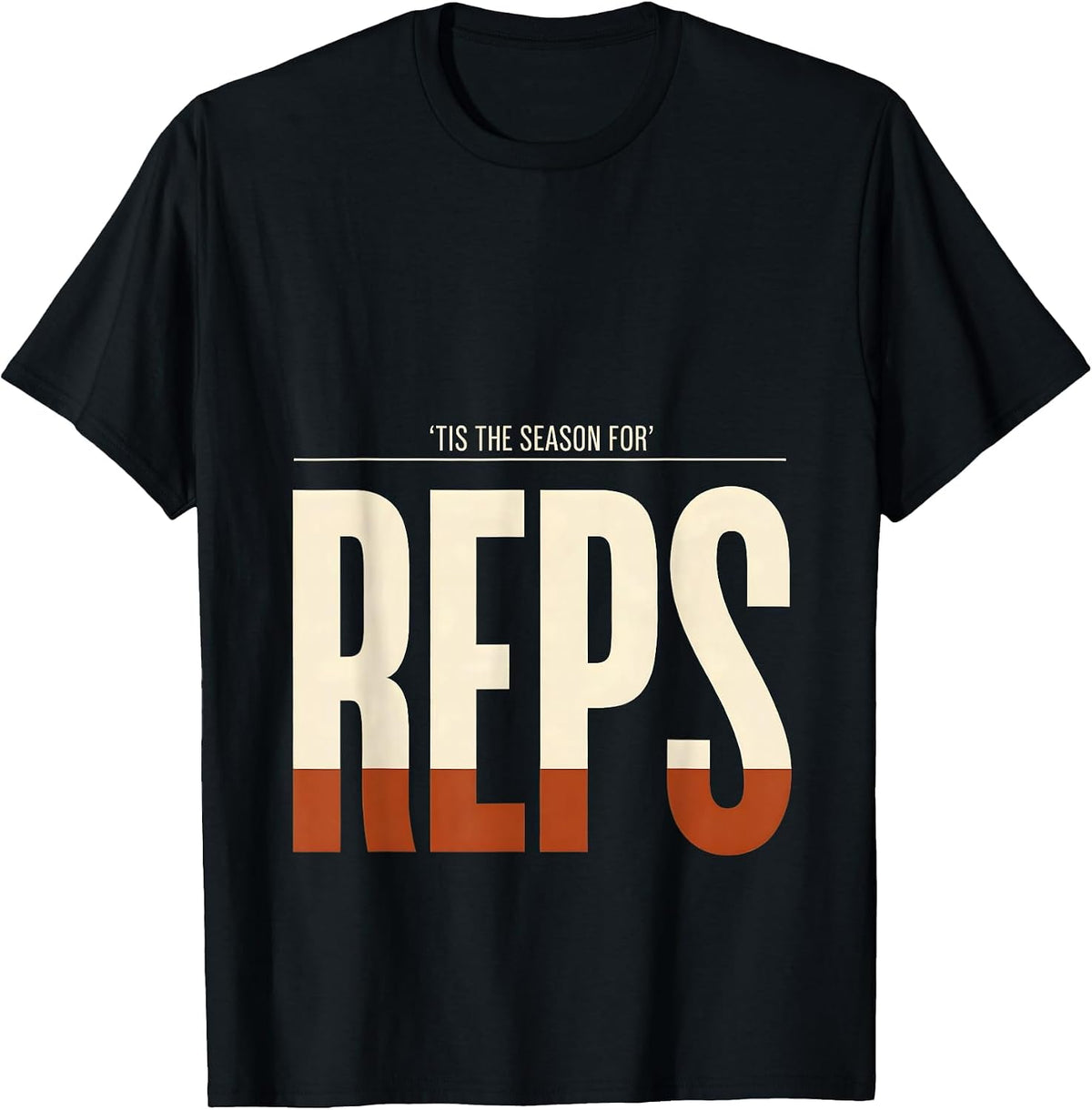 Men's 'Tis The Season For Reps Funny Physical Therapy Christmas T-Shirt - Black