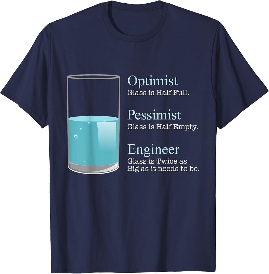 Funny Engineering Mechanical Electrical Civil Engineer Humor T-Shirt - Navy Blue