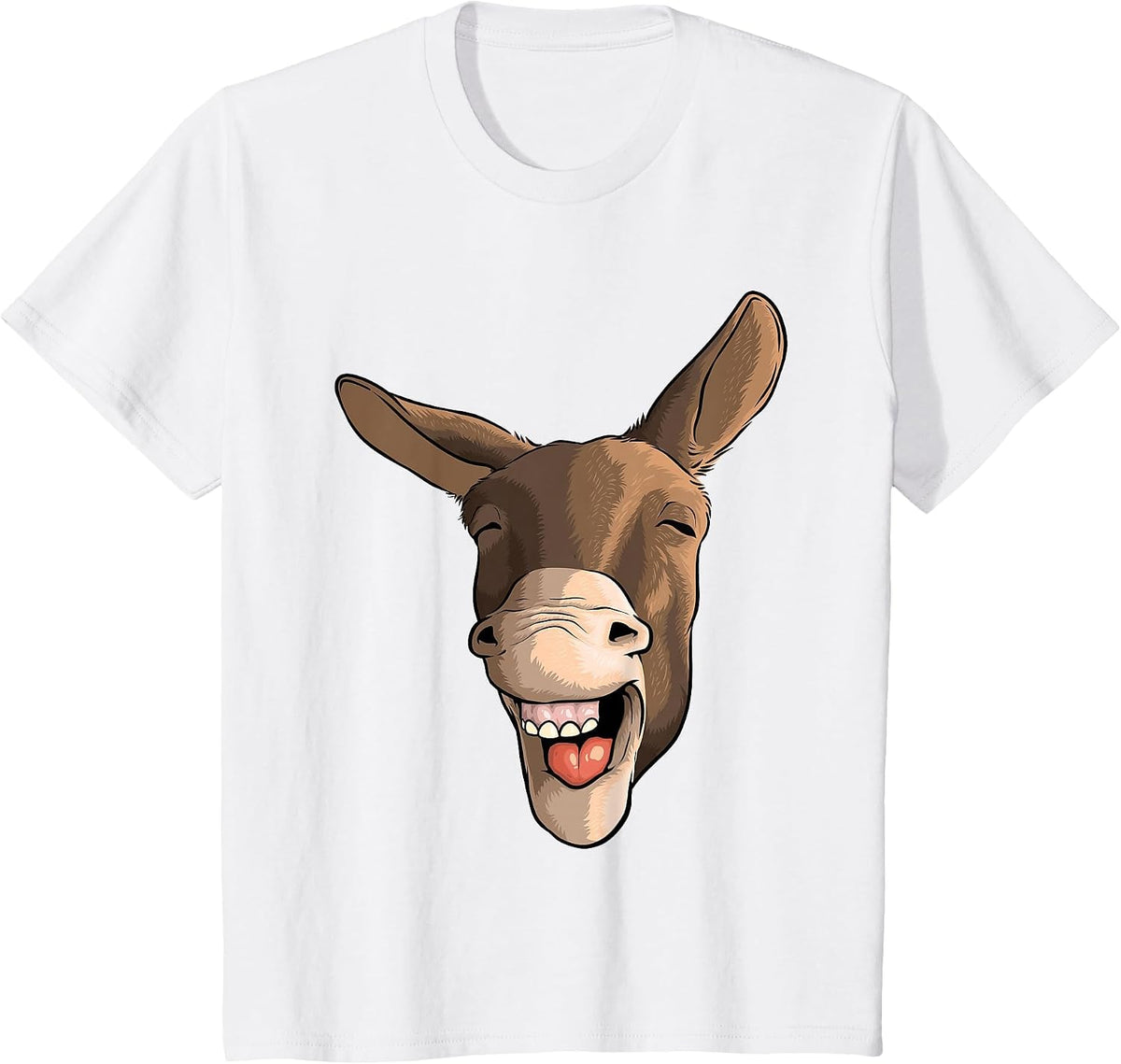 Funny Donkey Art for Men Women Kids Donkey Lover Farm Animal T-Shirt - White