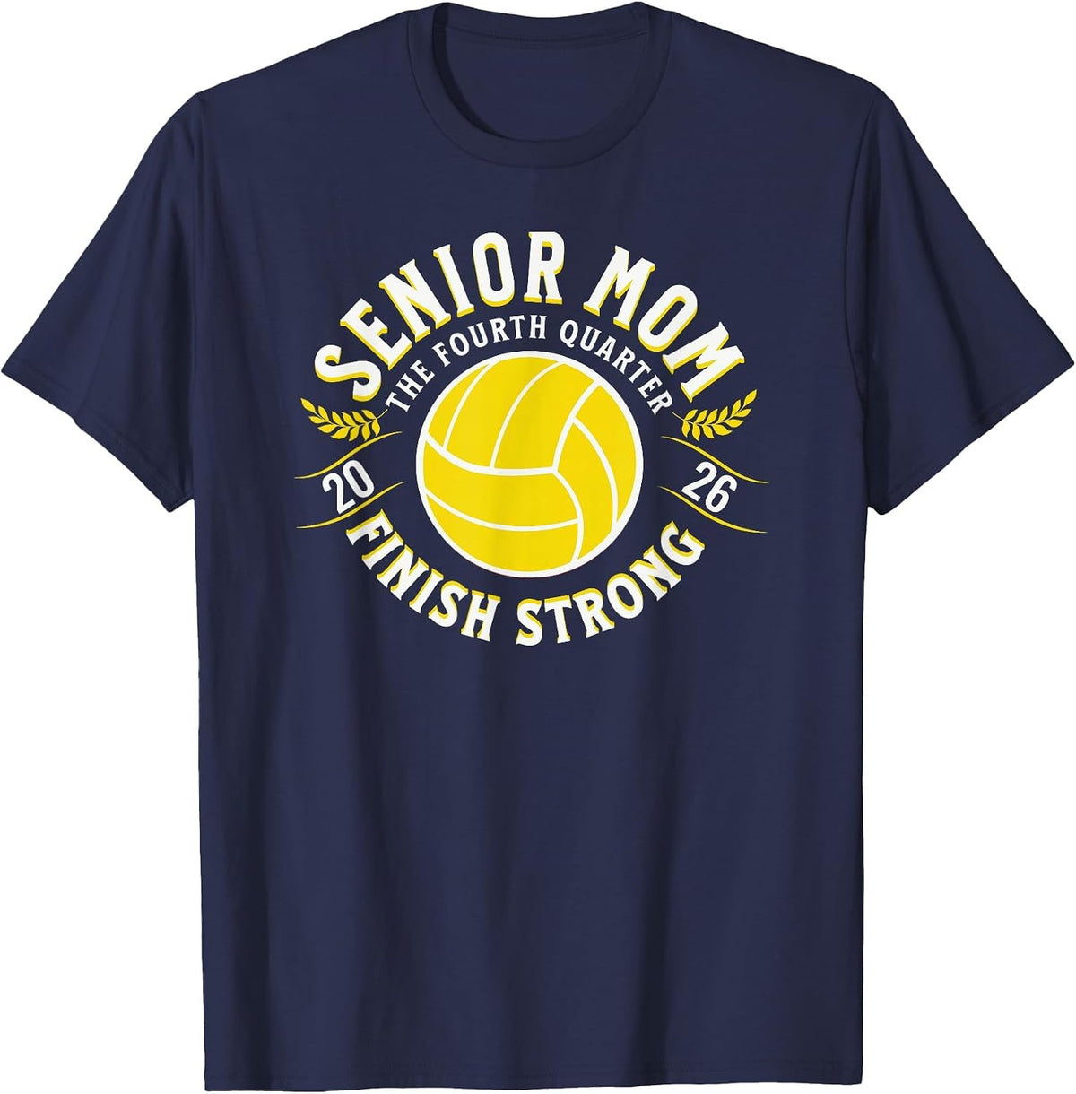 Waterpolo Senior Mom 2026 The Fourth Quarter T-Shirt - Navy Blue