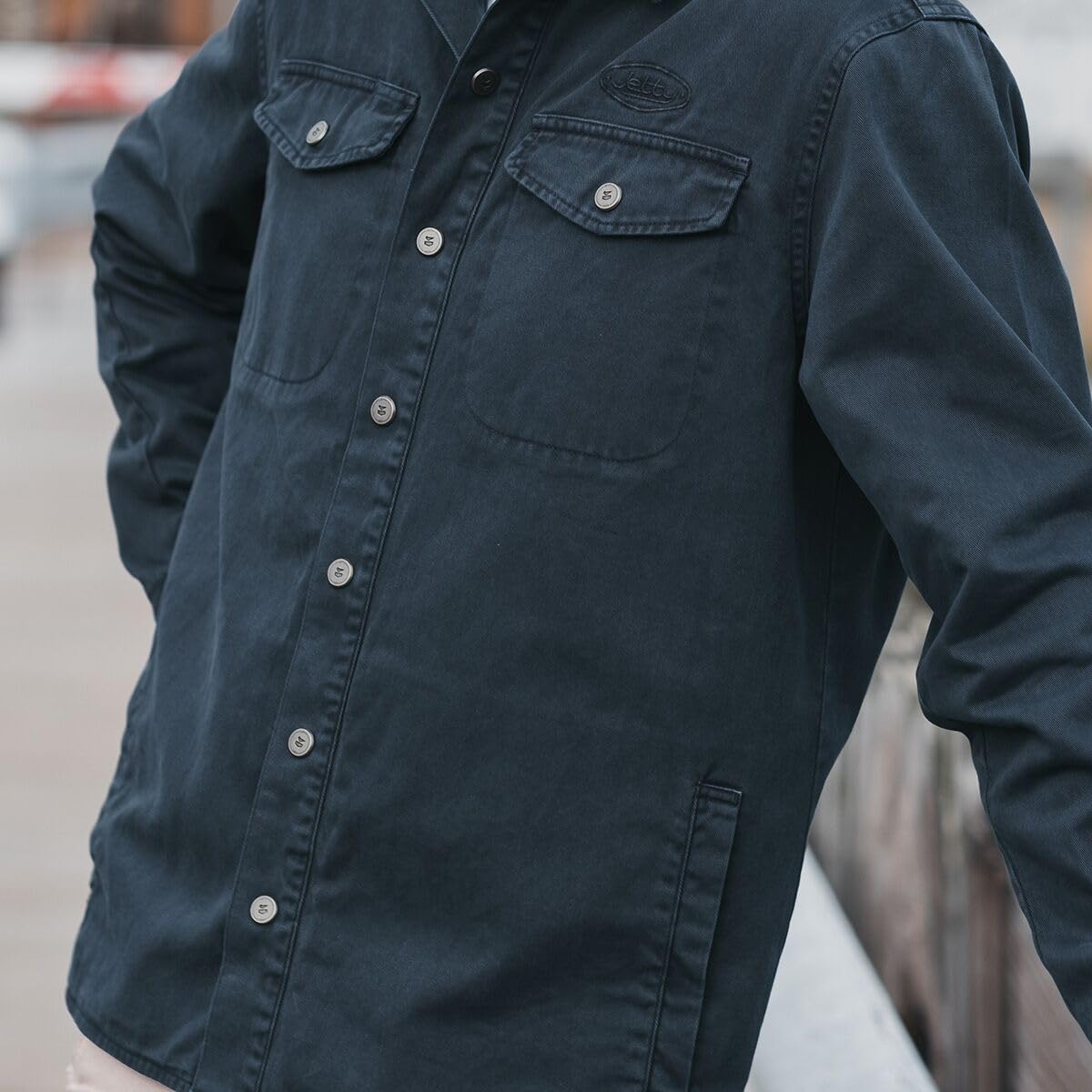 McCaffrey Long Sleeve Work Shirt - Navy - size chart
