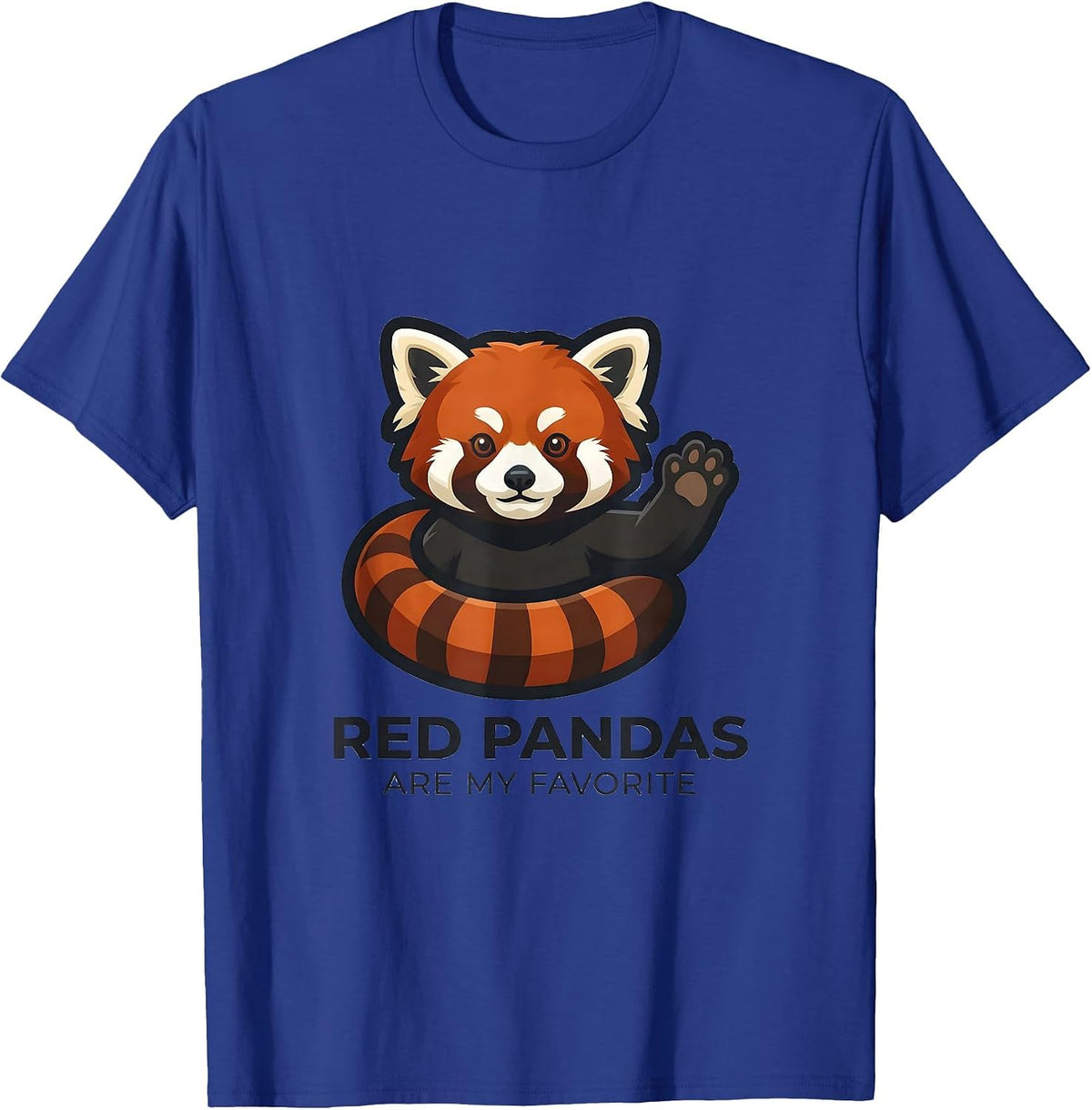 Men's Red Pandas Are My Favorite Cute Mascot Logo Animal Lover T-Shirt - Royal Blue