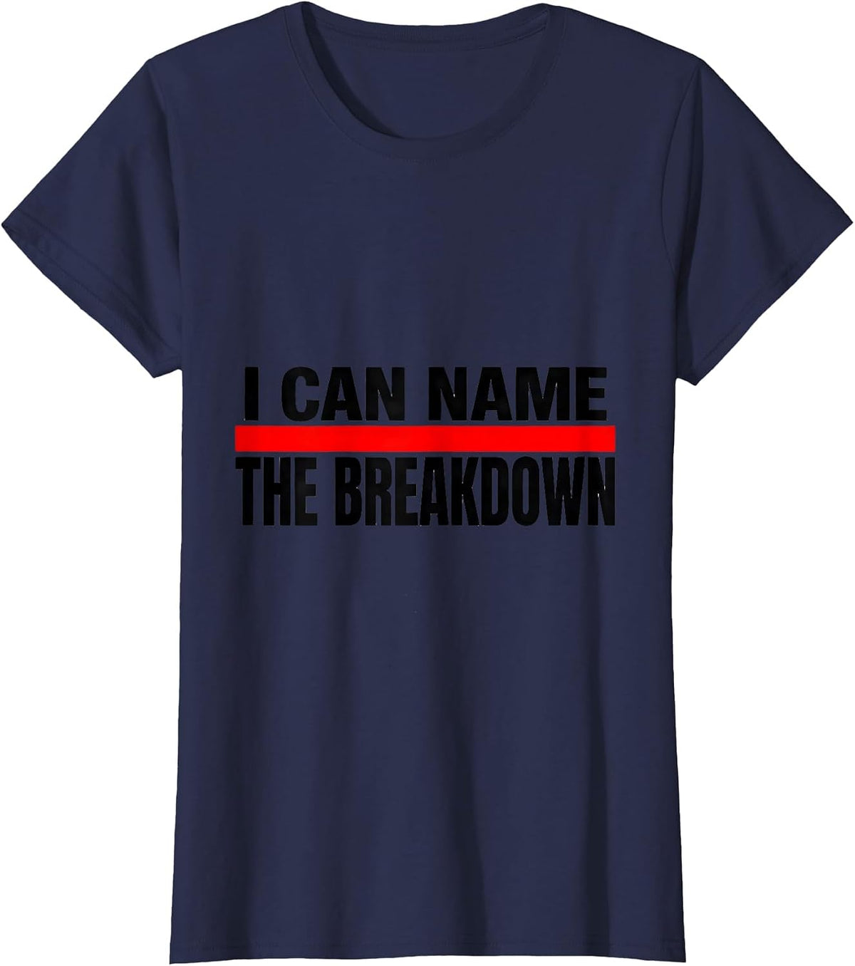 Women's I Can Name The Breakdown Funny Heavy Metal Metalhead Rock T-Shirt - Navy Blue