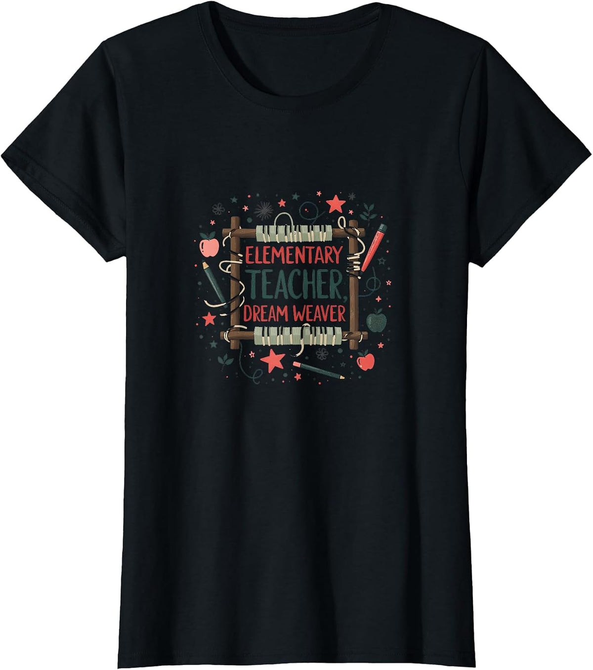 Elementary Teacher Dream Weaver Design T-Shirt - Black