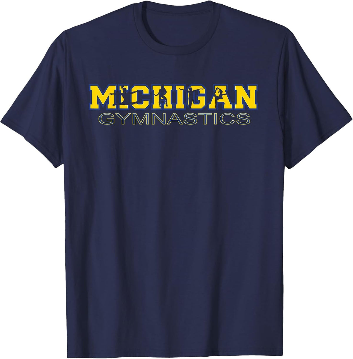 Michigan Gymnastics Girls Tumbling Gear Gymnast Womens Dance T-Shirt - Navy Blue