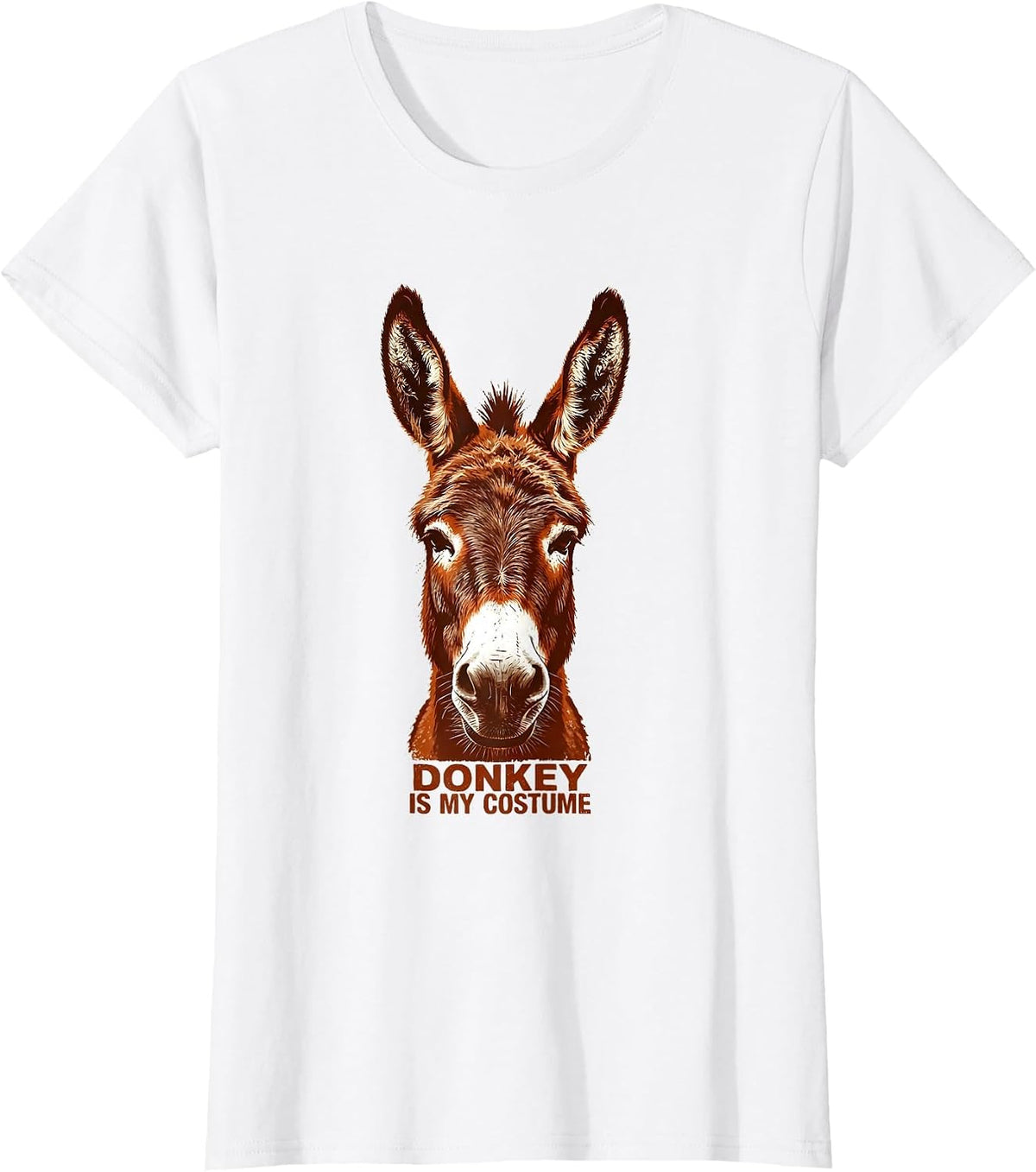 Donkey Is My Costume Funny Rubber Stamp Animal Lover Humor T-Shirt - White