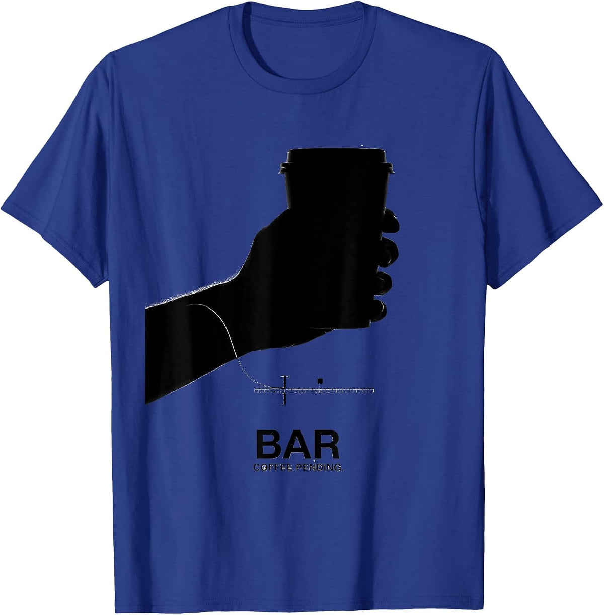 Men's BAR Coffee Pending Funny Vet Tech Veterinary Technician T-Shirt - Royal Blue