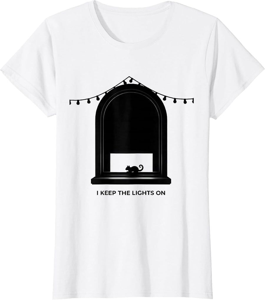 Women's I Keep The Lights On Funny Vet Tech Christmas Veterinary T-Shirt - White