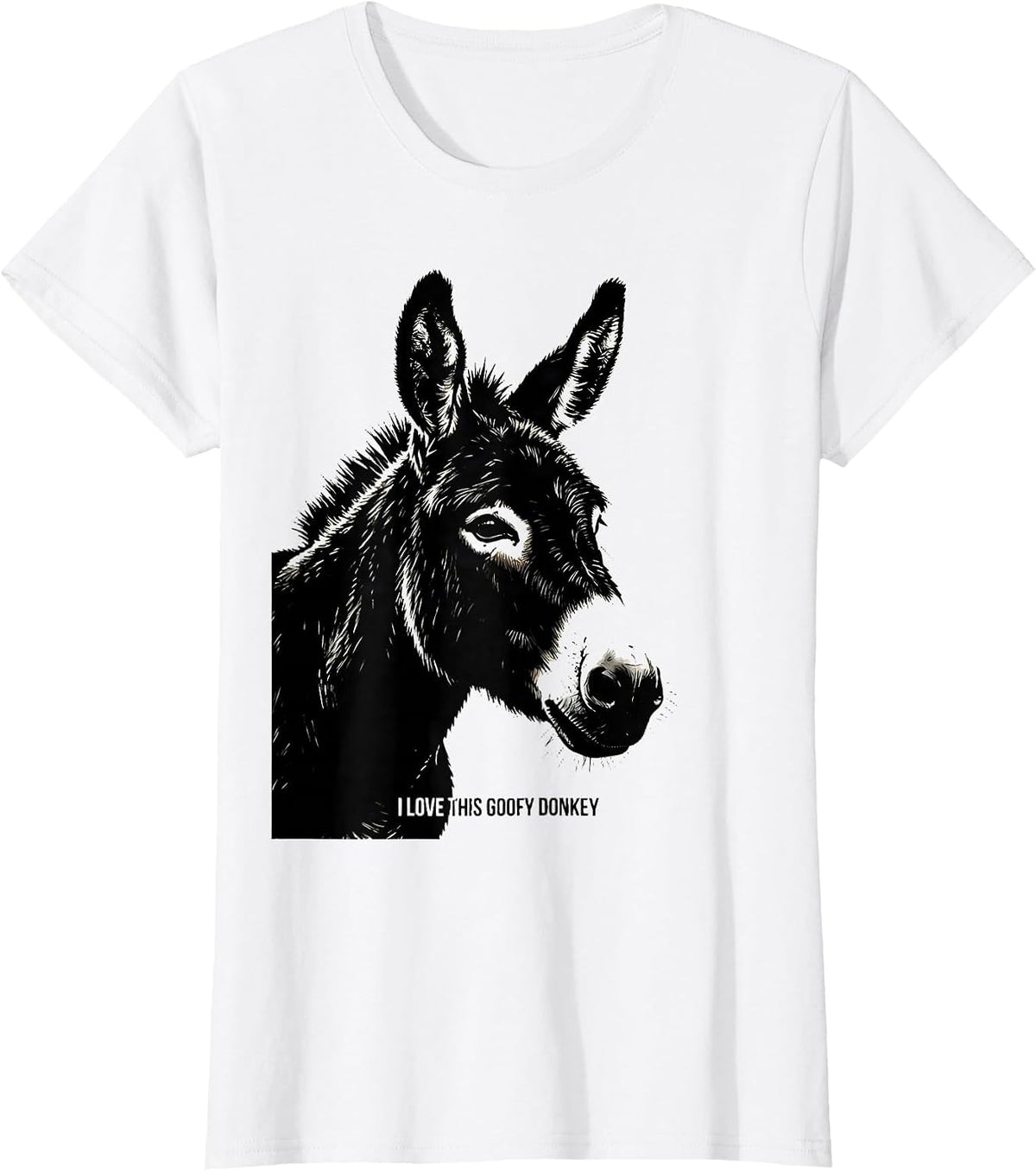I Love This Goofy Donkey Funny Donkey Lover Animal Humor T-Shirt - White