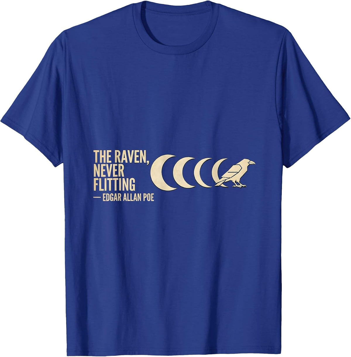 Men's The Raven, never flitting — Edgar Allan Poe Gothic T-Shirt - Royal Blue
