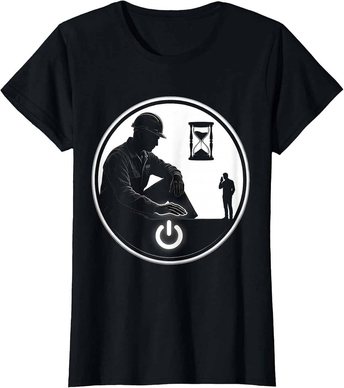 Women's Tech Support Badge Sarcastic IT Worker Humor T-Shirt - Black