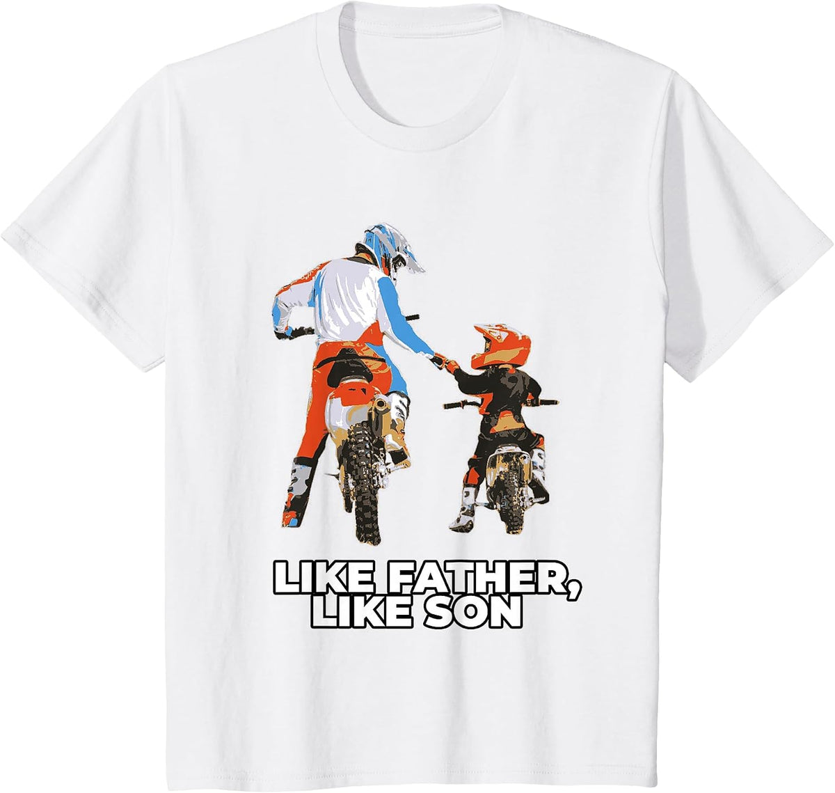 Moto Boss Braaap Dirt Bike Motocross Off-Roading T-Shirt - White
