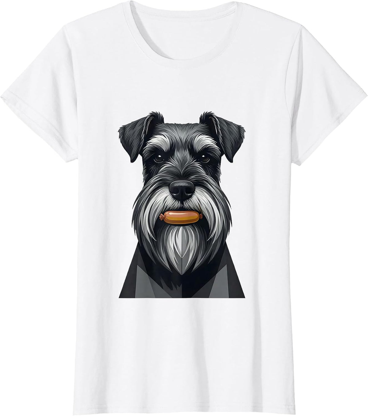 Miniature Schnauzer Beard Pocket Dog Owner Humor T-Shirt - White