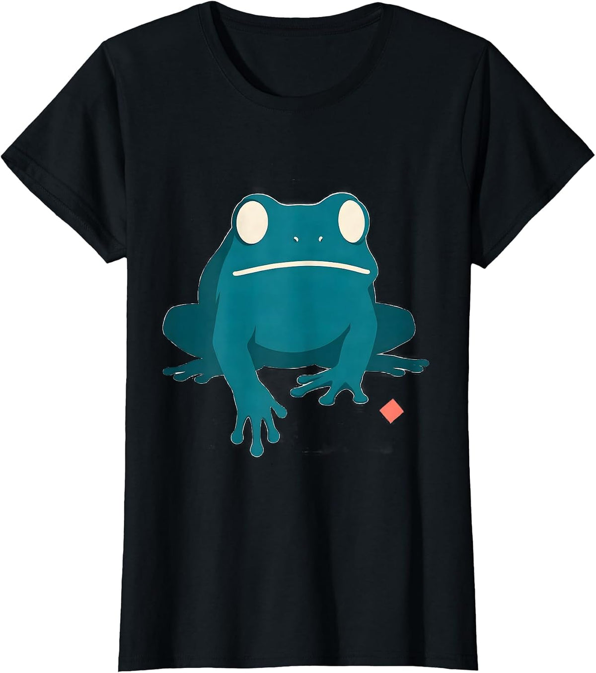 Squat Frog Flat Vector Absurdist Humor T-Shirt - Black