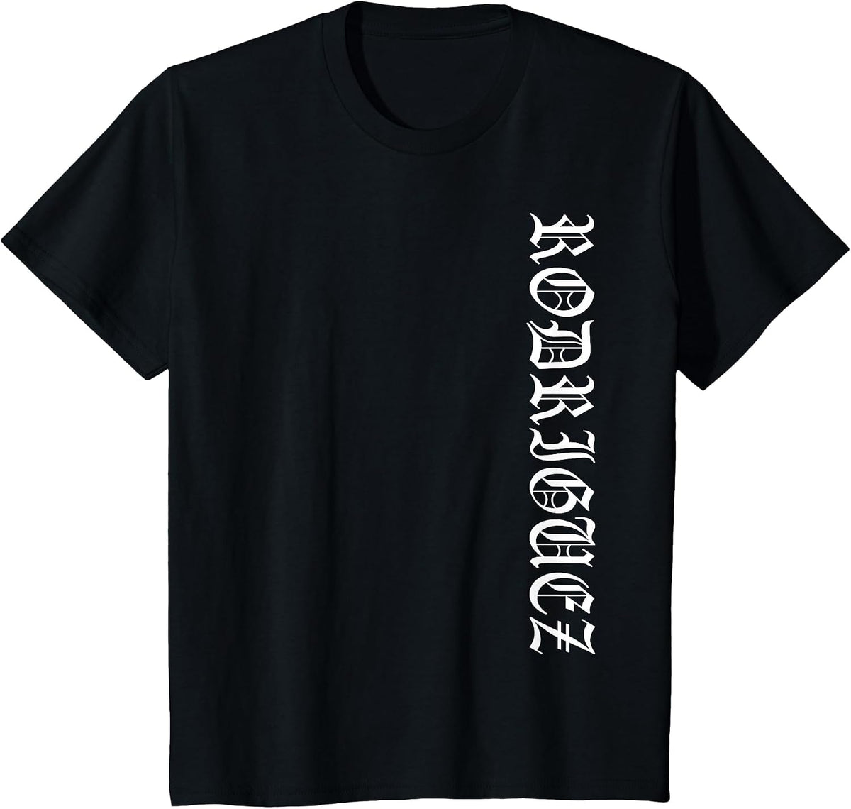 Rodriguez Vertical Old English T-Shirt - Black