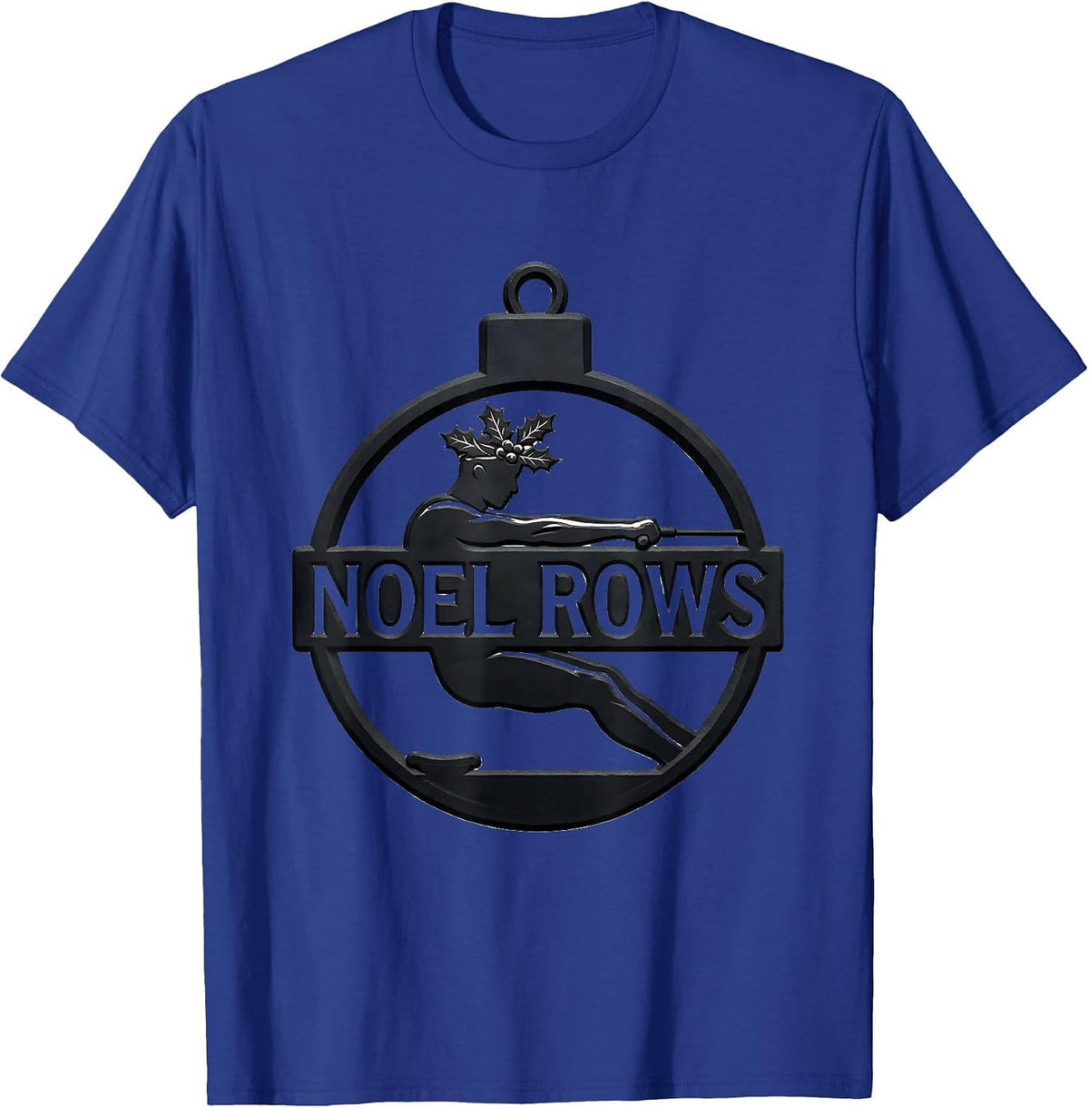 Men's Noel Rows Funny Christmas Gym Bodybuilder Weightlifting T-Shirt - Royal Blue