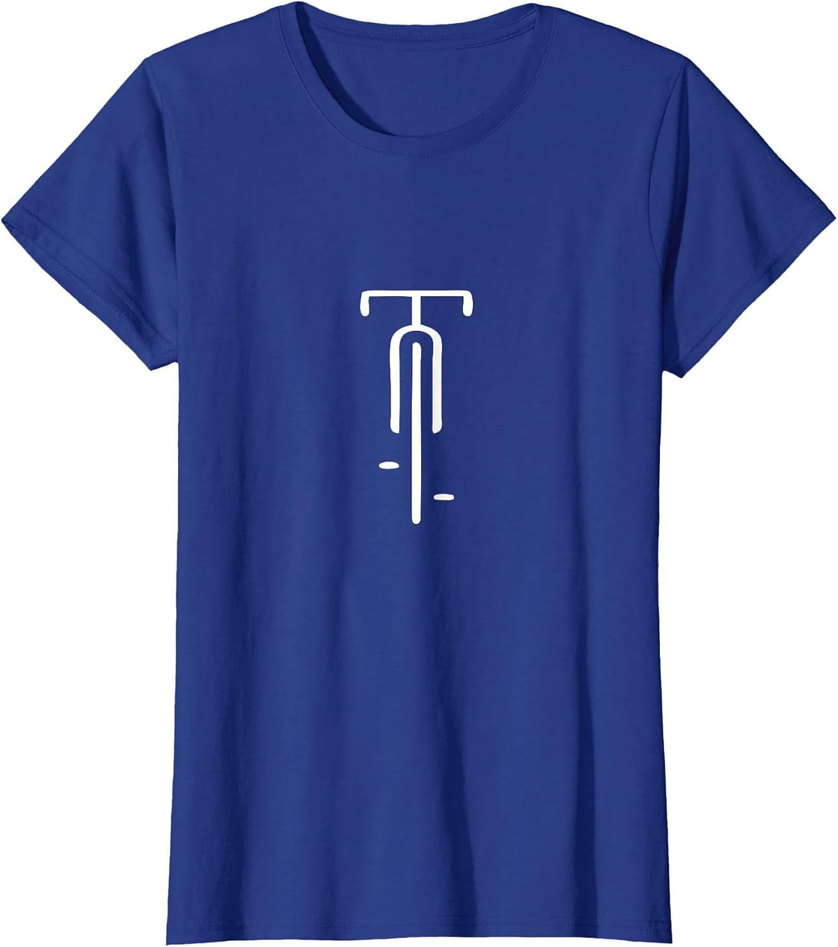 Minimalist Bike Logo for Cycling Lovers T-Shirt - Royal Blue