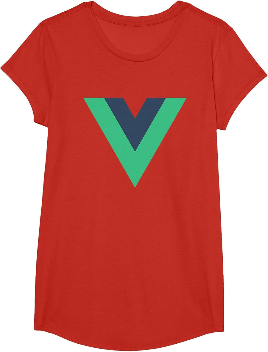 Vue.js Javascript JS Frontend Software Engineer Programmer T-Shirt - Girls Red