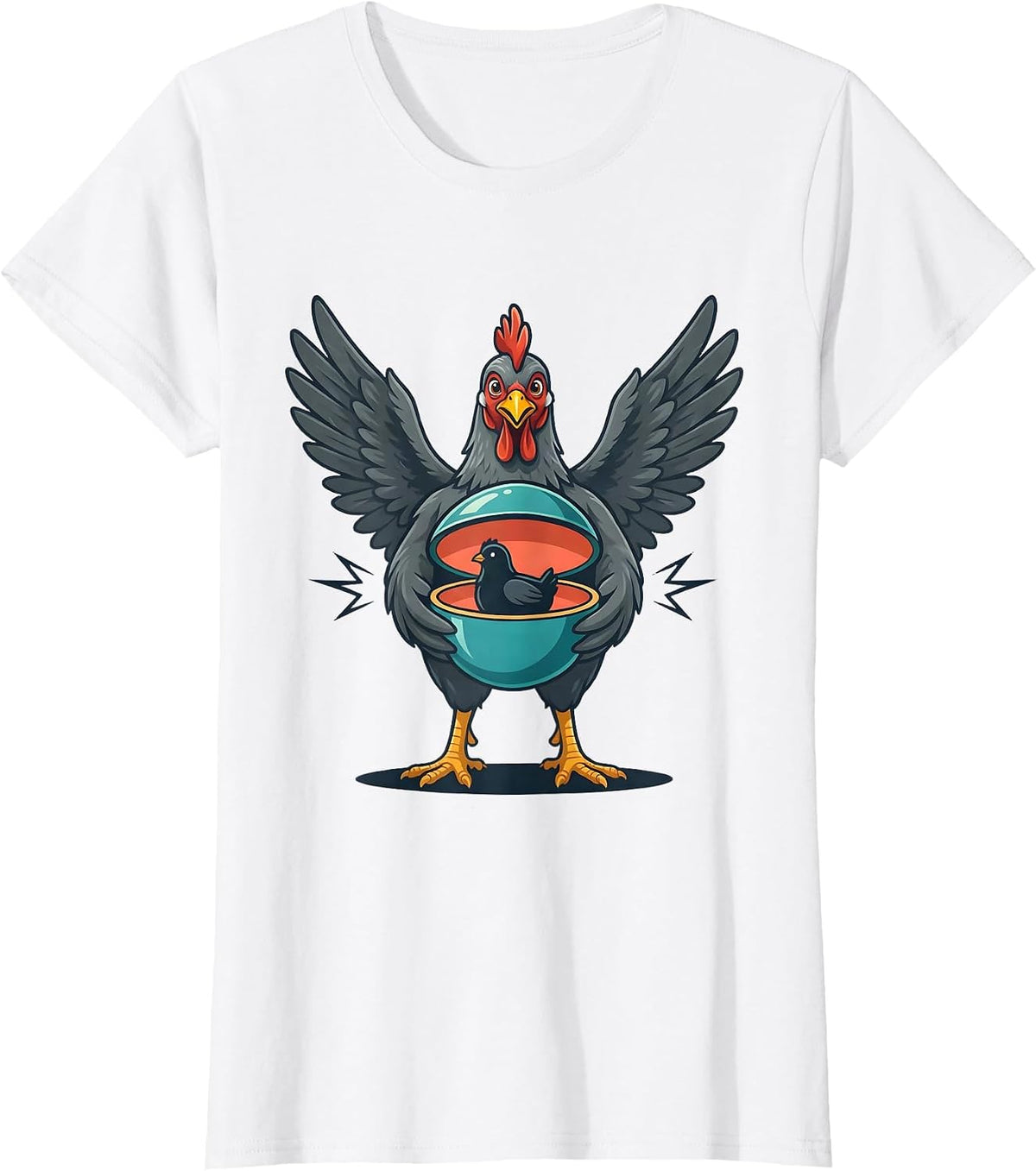 Chicken Locket Funny Chicken Lover Humor T-Shirt - White