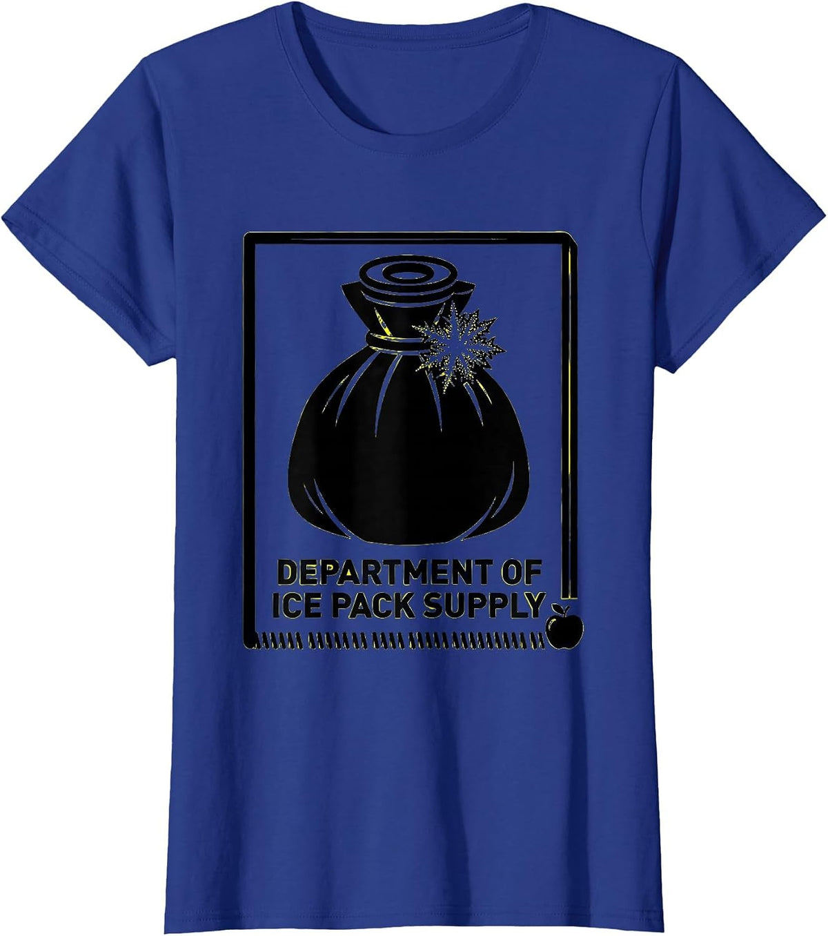 Women's Department Of Ice Pack Supply Funny School Nurse Back T-Shirt - Royal Blue