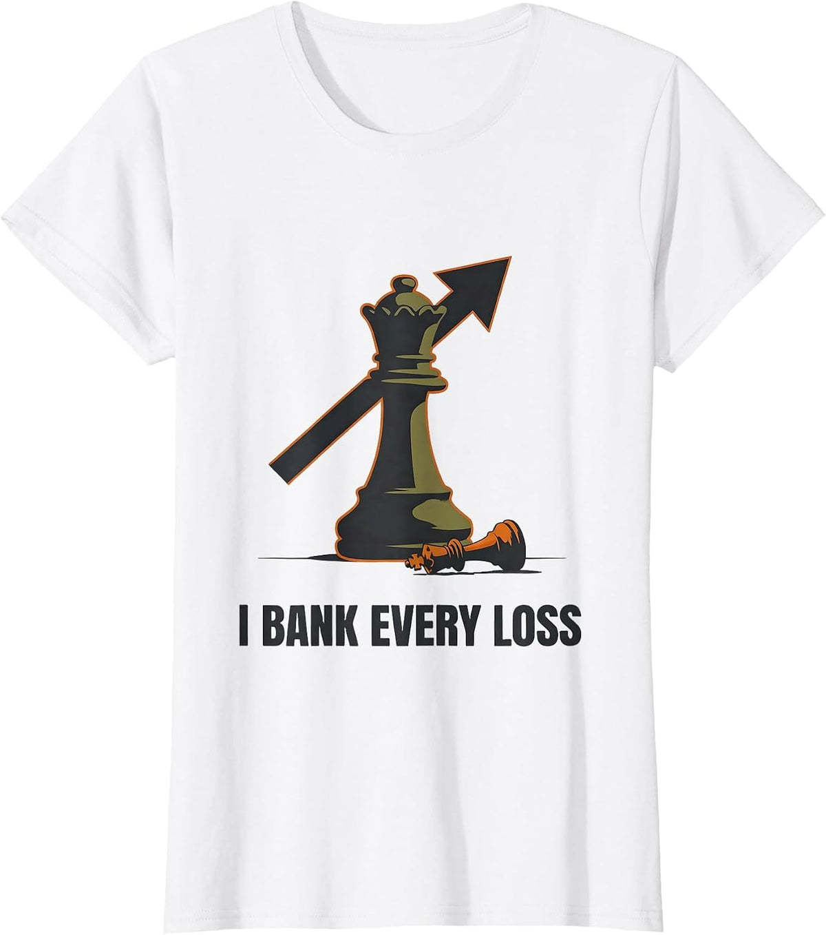 Women's I Bank Every Loss Funny Chess Player Humor Chess Club T-Shirt - White