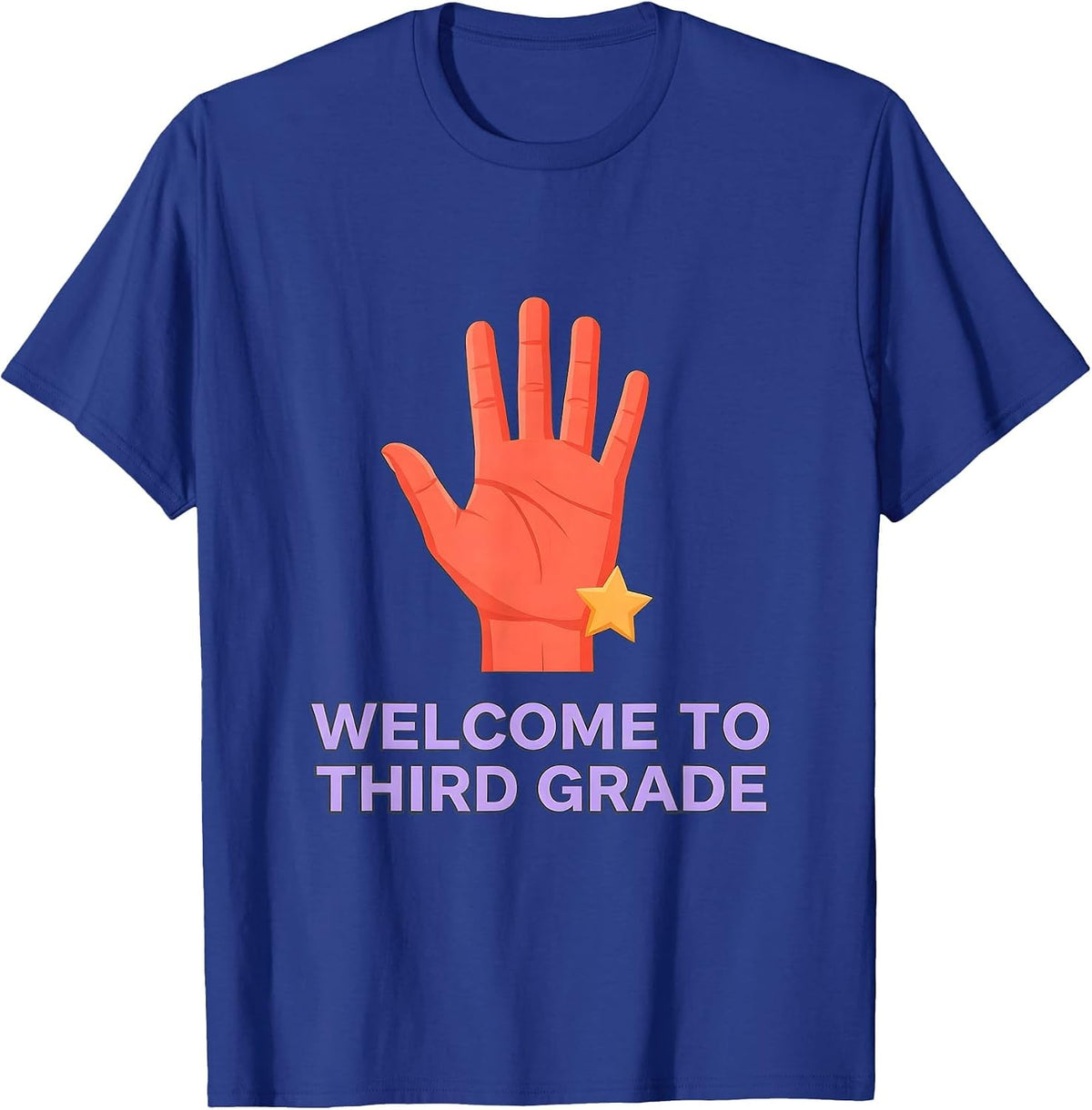 Welcome to Third Grade Playful Girls Back To School First T-Shirt - Royal Blue