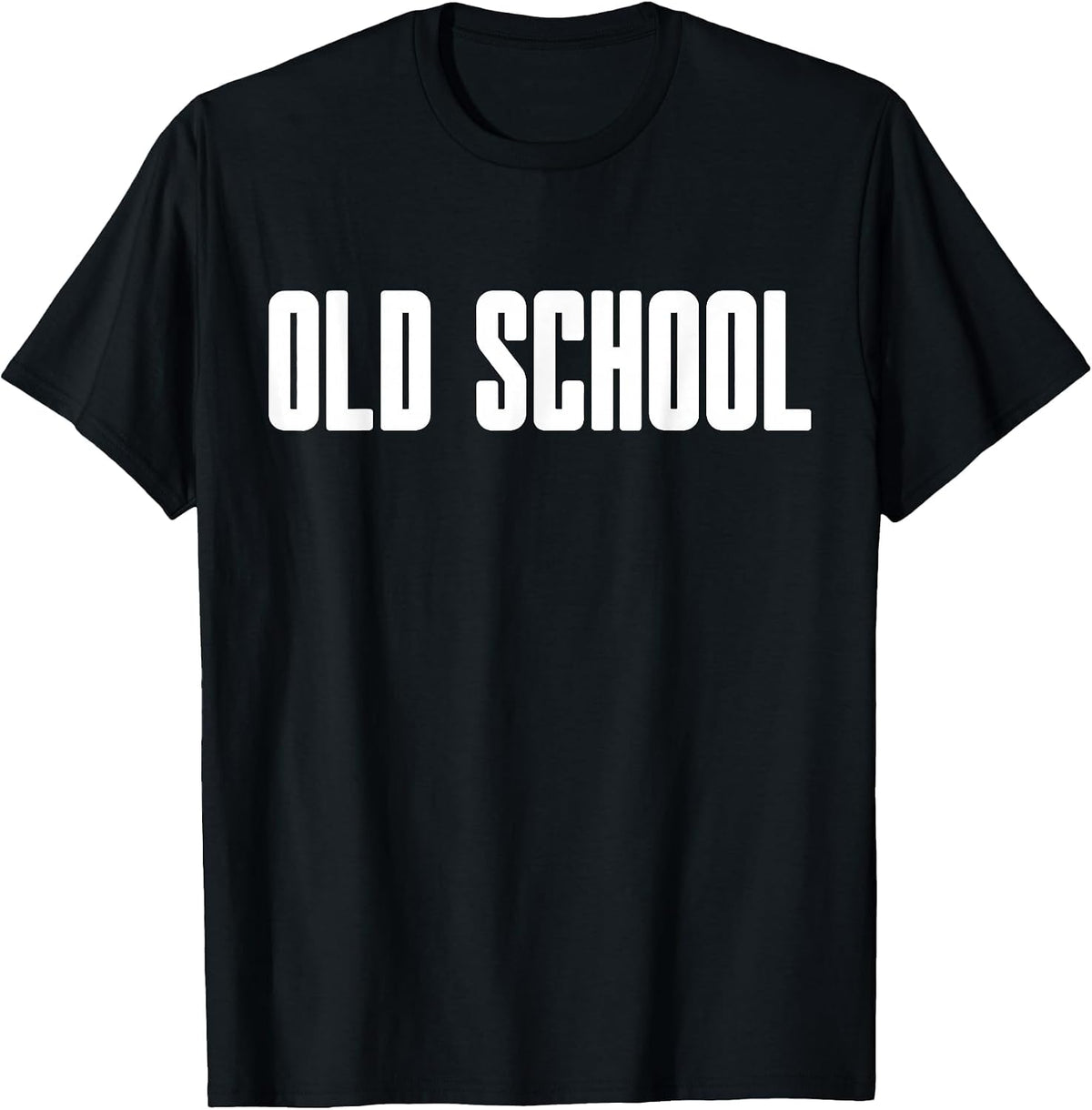 Old School - Mens Womens Classical Trendy 70s 80s 90s Fun T-Shirt - Black
