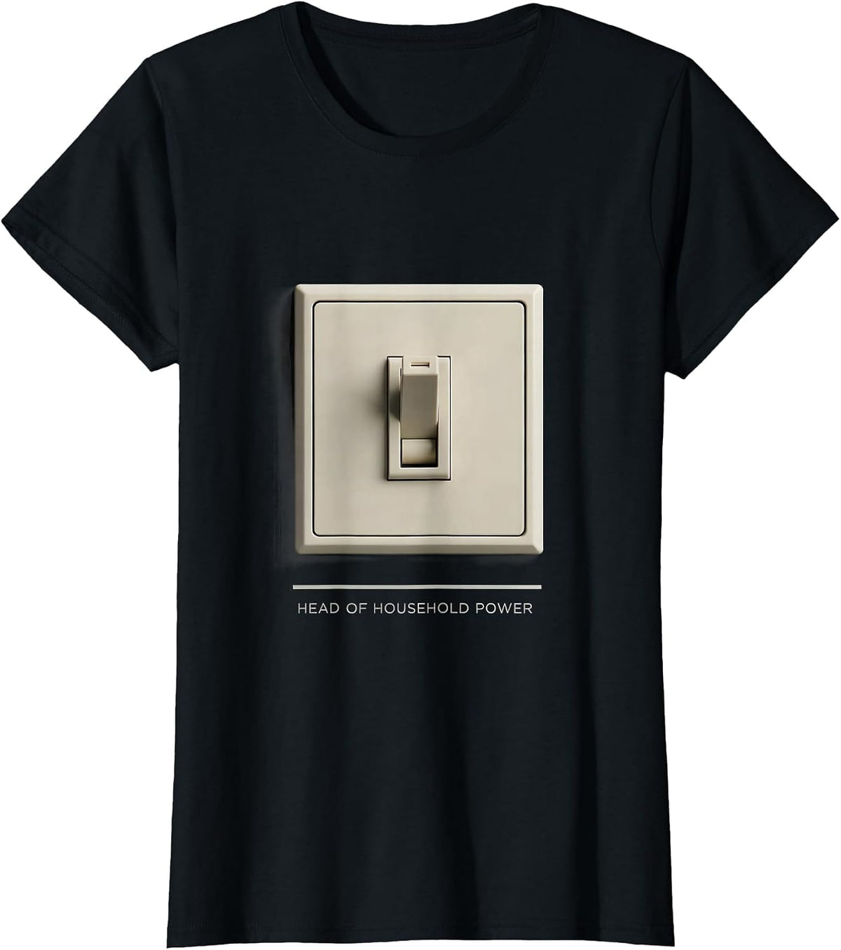 Women's Head Of Household Power Funny Electrician Gift Sarcastic T-Shirt - Black