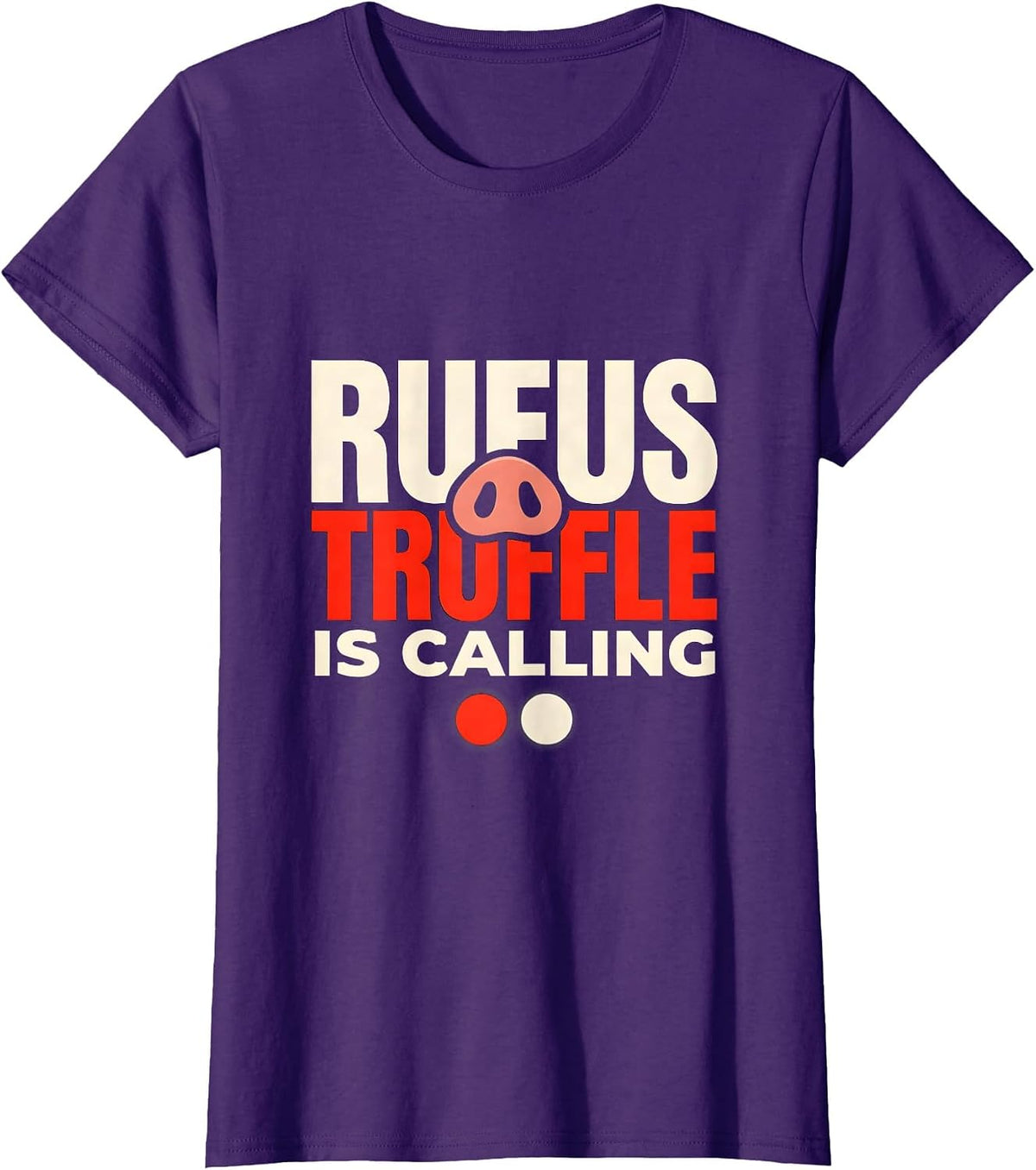 Women's Rufus Truffle Is Calling Funny John Pork Meme Gen Z Brainrot T-Shirt - Purple
