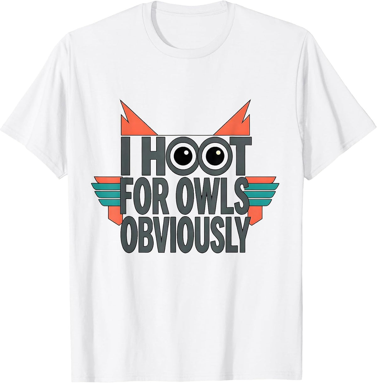 Men's I Hoot For Owls Obviously Funny Owl Lover Vintage Bird Humor T-Shirt - White