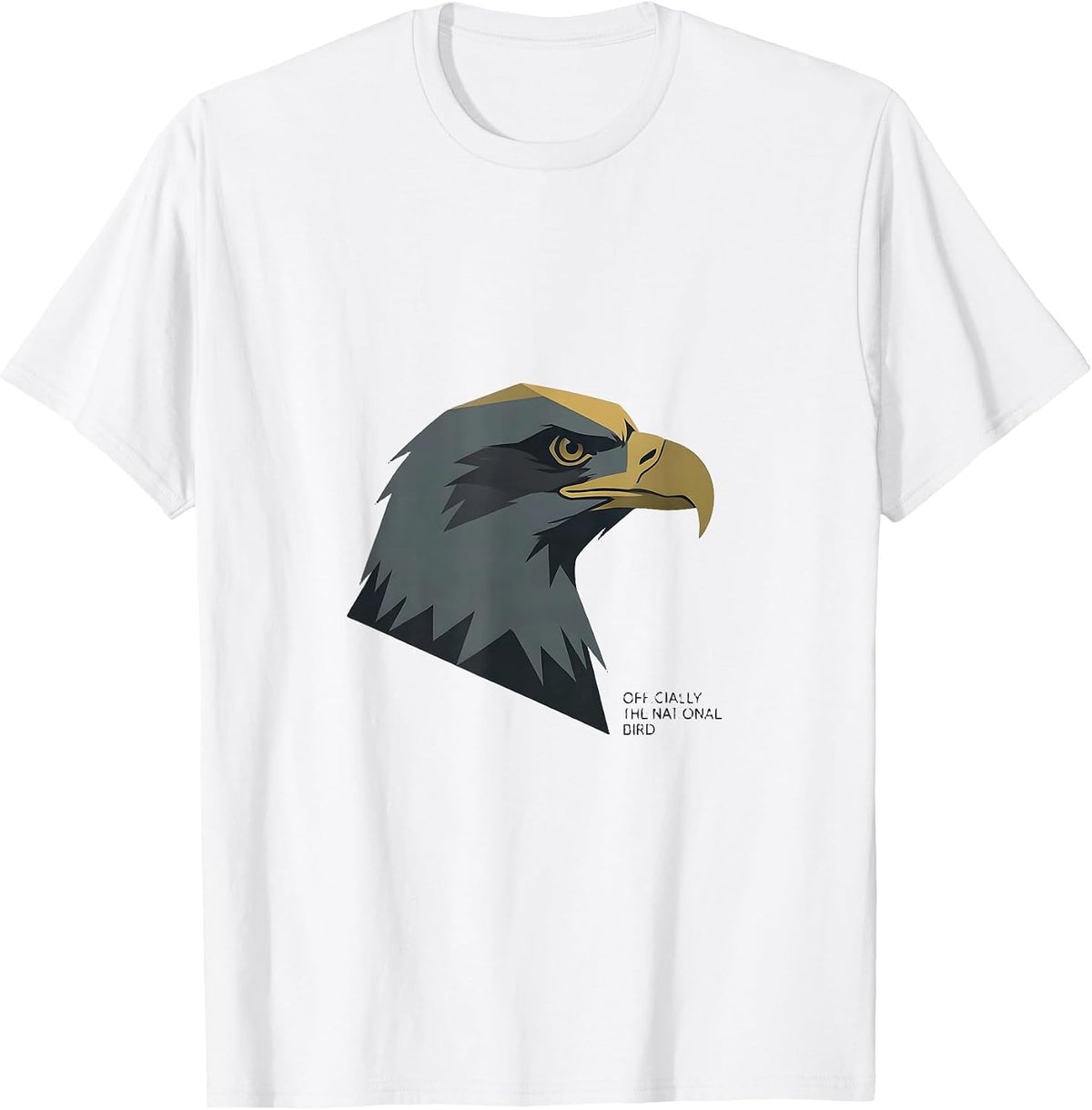 Men's Officially The National Bird Minimalist Bald Eagle Faith T-Shirt - White