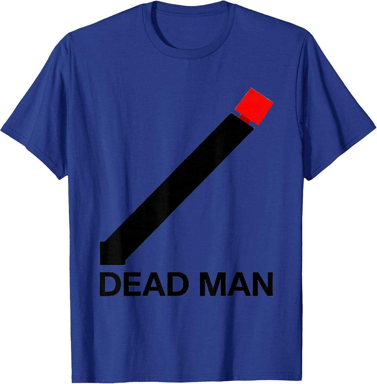 Men's DEAD MAN Funny Construction Worker Contractor Gag Gift T-Shirt - Royal Blue