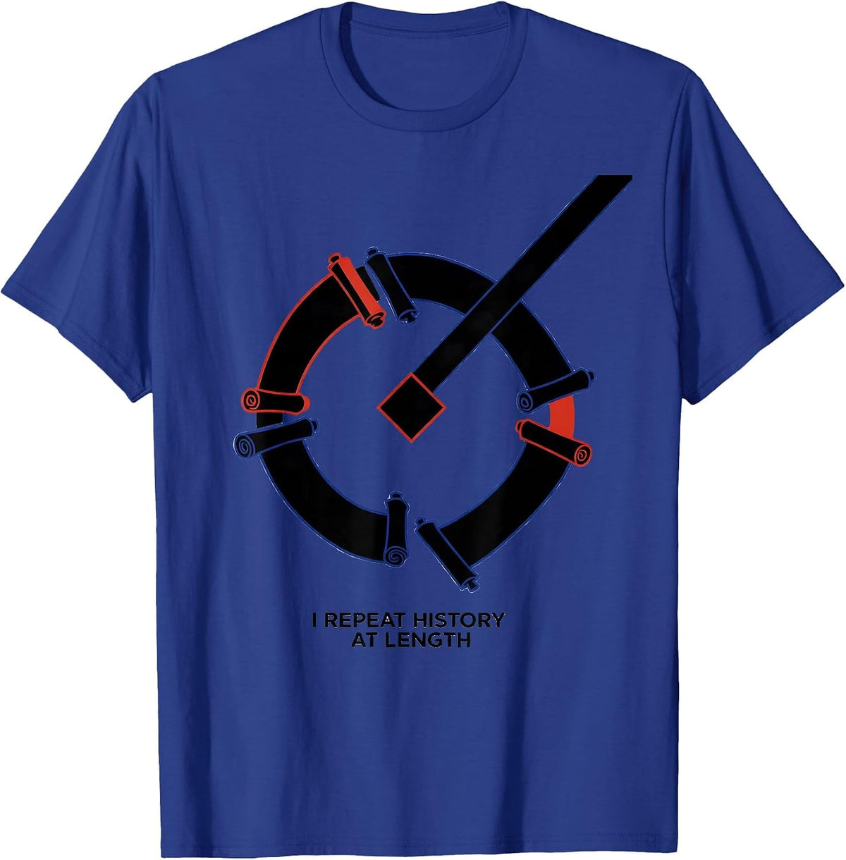I Repeat History At Length Bauhaus Modernist Funny History T-Shirt - Royal Blue