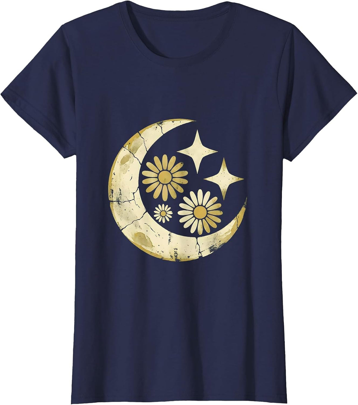 Women's Stone Archway Climbing Roses Faith Graphic T-Shirt - Navy Blue