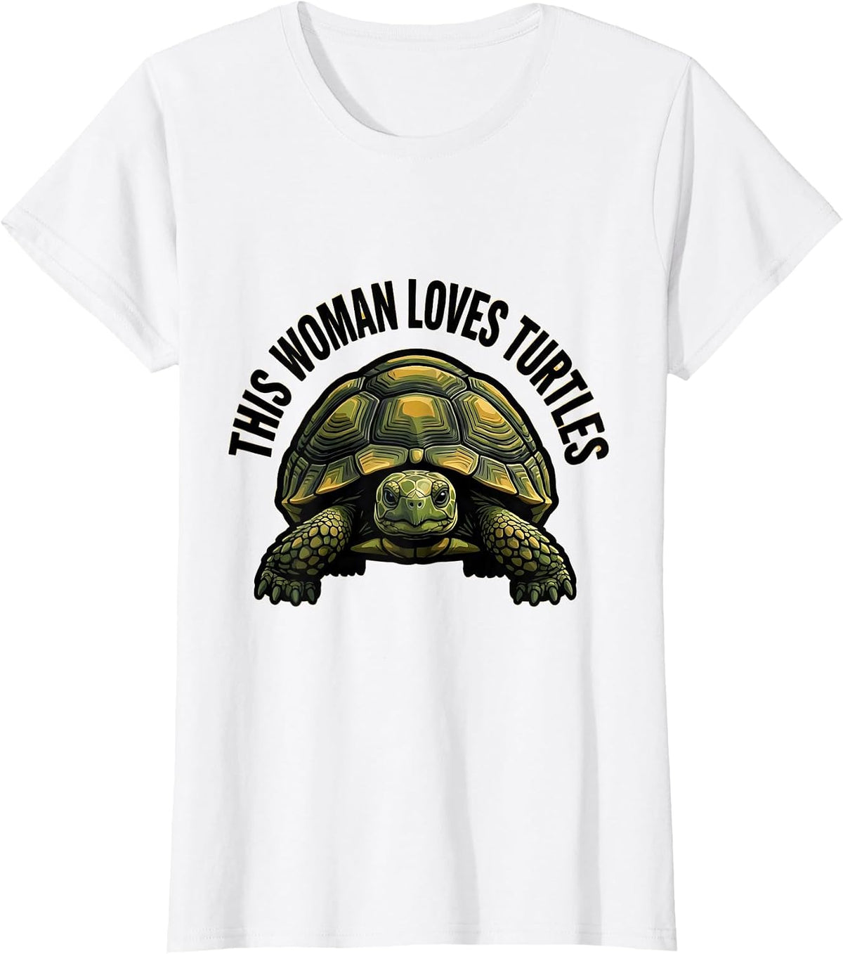 This Woman Loves Turtles Bold Turtle Lover Animal Fan Humor T-Shirt - White