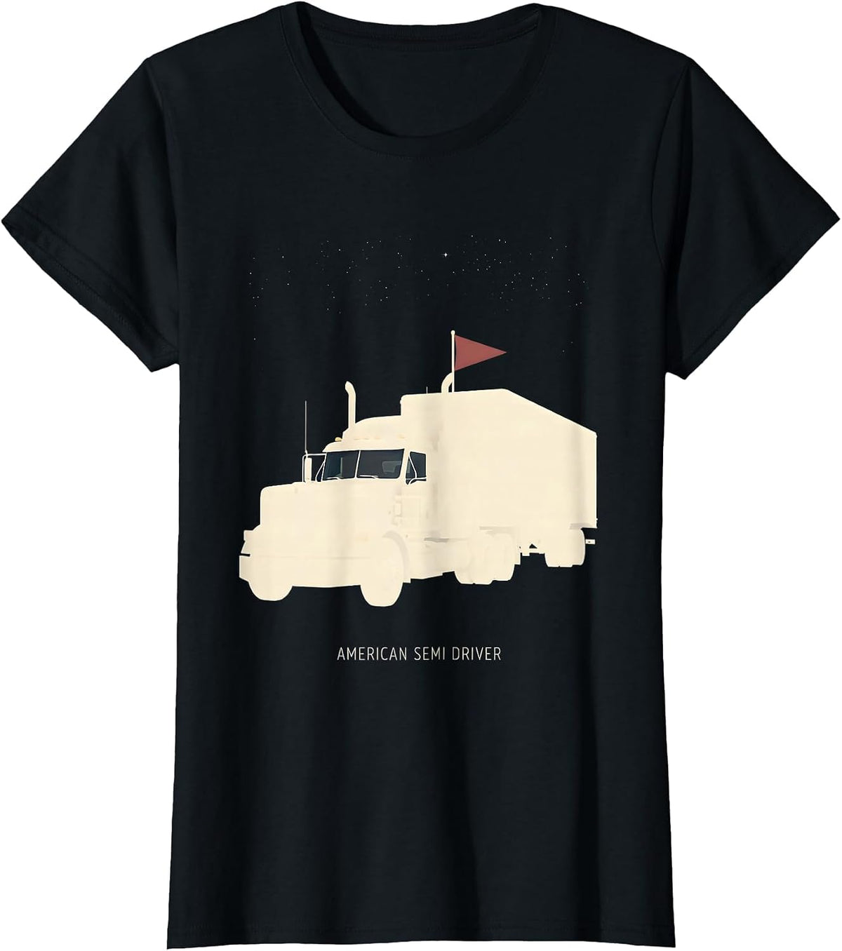 American Semi Driver Patriotic Trucker Semi Truck Driver T-Shirt - Black