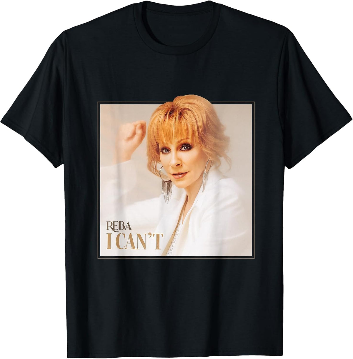 Reba: I Can't T-Shirt, Men, Black, 3X-Large - As Pictured