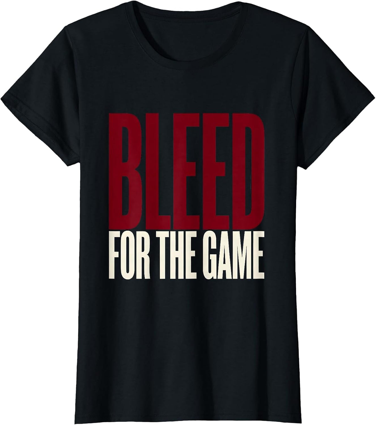 Bleed for the Game Rugby Graphic Design T-Shirt - Black