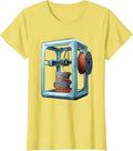 Women's I Watch My Printer Run Funny 3D Printing Hobbyist Gift Idea T-Shirt - Lemon Yellow