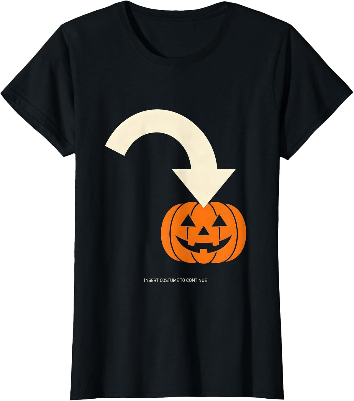 Insert Costume To Continue Error 404 Lazy Halloween Geek T-Shirt - Black