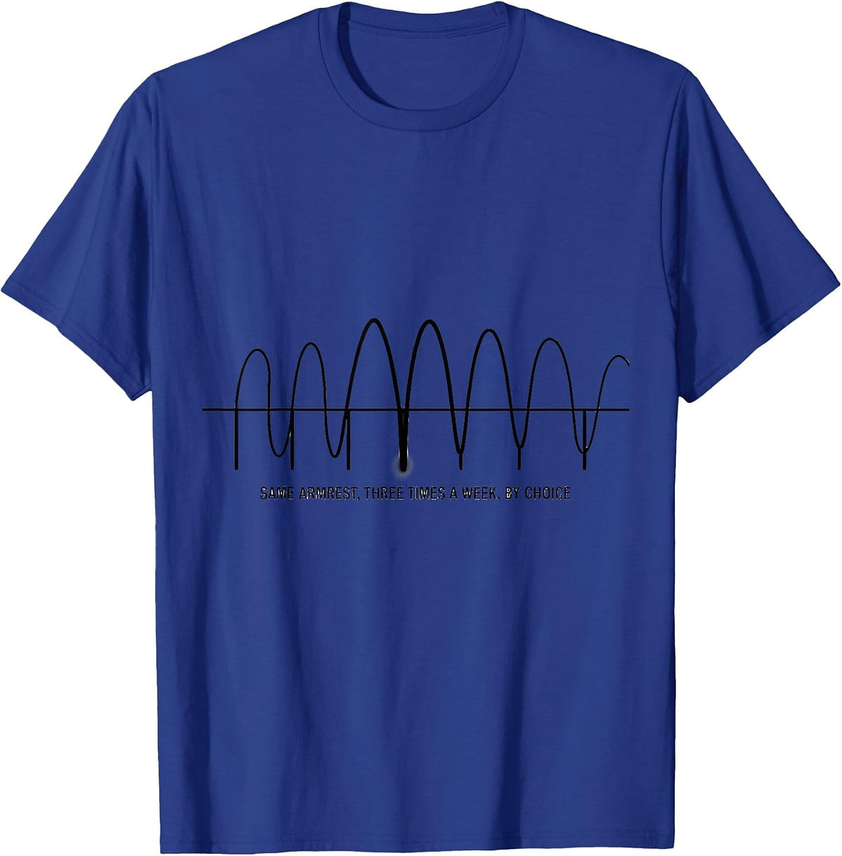 Men's Same Armrest, Three Times A Week, By Choice Dialysis Nurse T-Shirt - Royal Blue