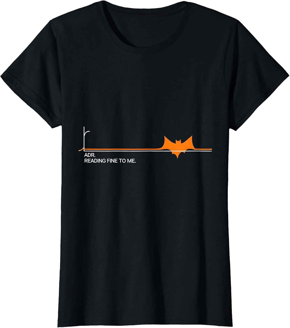 Women's ADR Reading Fine To Me Funny Vet Tech Halloween Workplace T-Shirt - Black