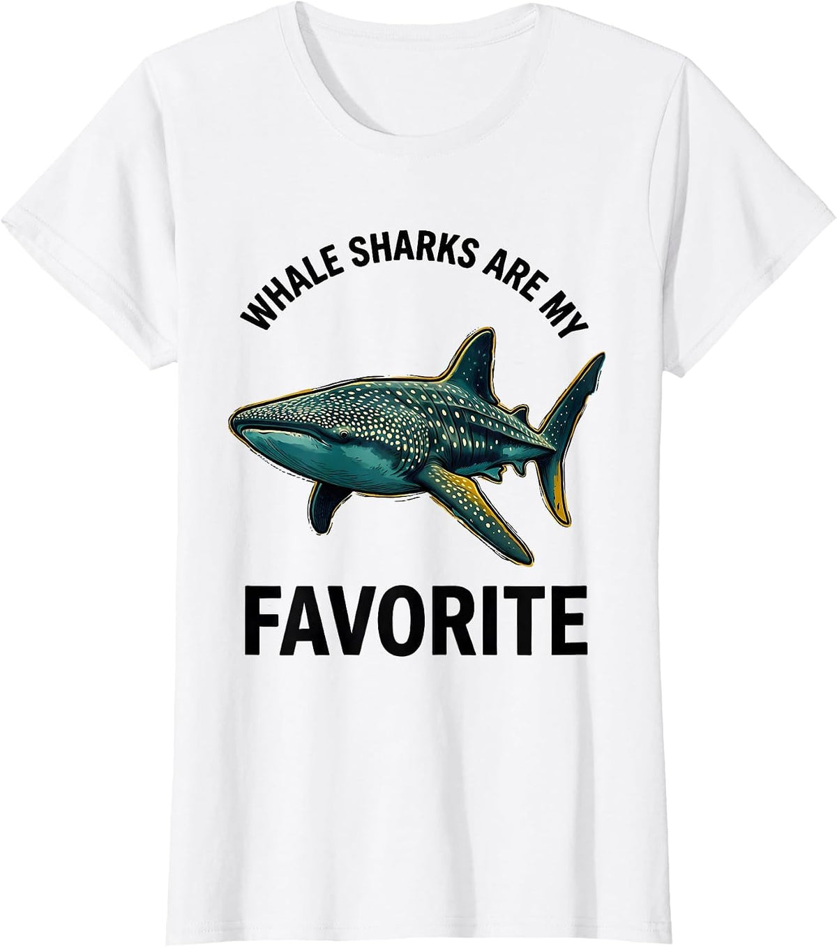 Women's Whale Sharks Are My Favorite Funny Ocean Wildlife Sea Animal T-Shirt - White