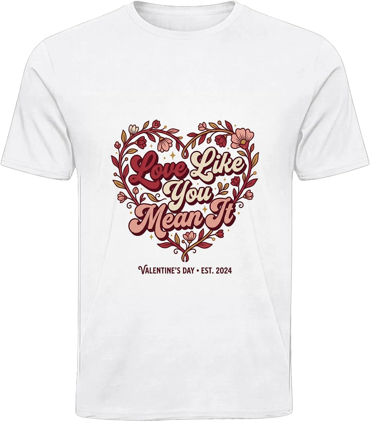 Valentine Shirt Classic Unisex T-Shirt – 100% Cotton Mens T Shirt, Comfortable Plain T Shirts for Men, Perfect Valentines