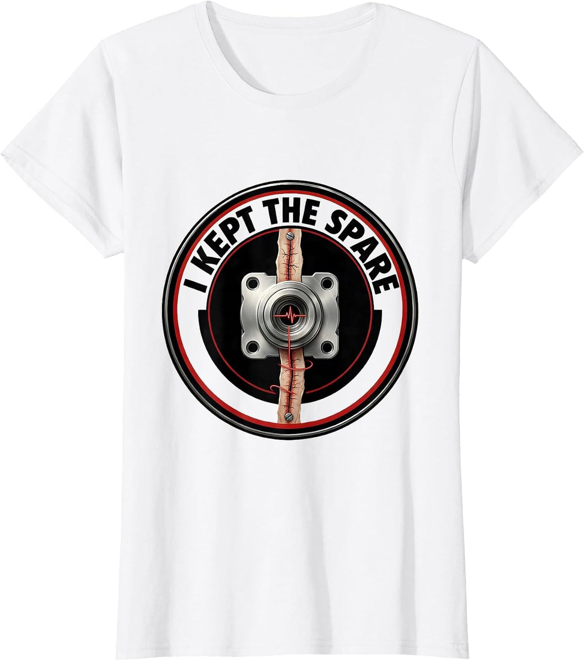I Kept The Spare Funny Open Heart Surgery Survivor Recovery T-Shirt - White